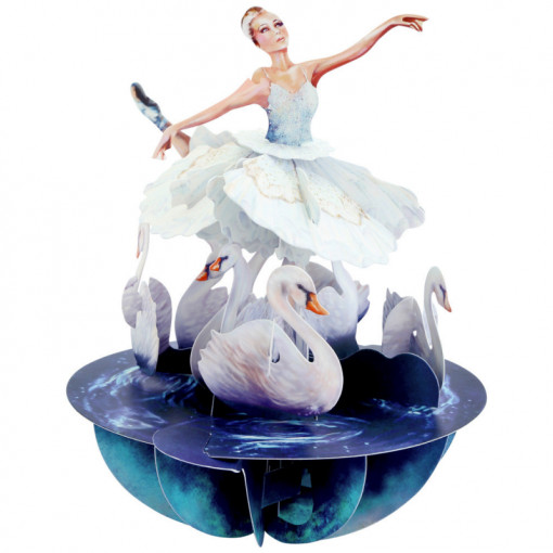 Felicitare 3D Pirouettes Santoro-Balet Lacul Lebedelor