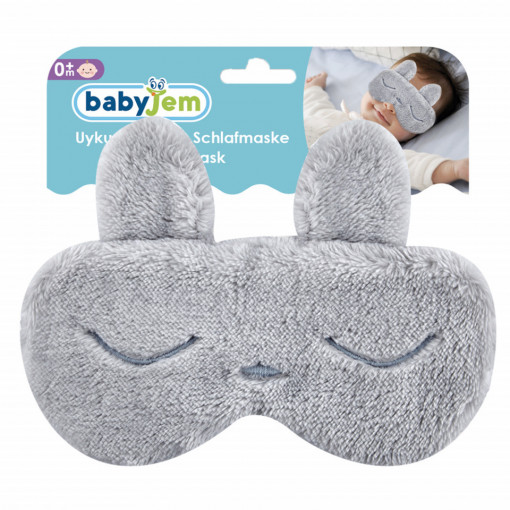 Masca bebelusi pentru somn BabyJem Sleeping Bunny (Culoare: Ecru)