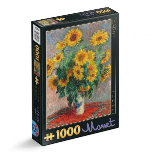 Puzzle Claude Monet - Puzzle adulți 1000 piese - Bouquet of Sunflowers