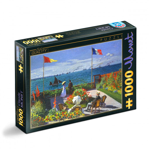 Puzzle Claude Monet - Puzzle adulți 1000 piese - Garden at Sainte-Adresse