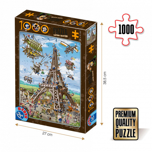 Puzzle Eiffel Tower - Puzzle adulți 1000 piese - Cartoon Collection