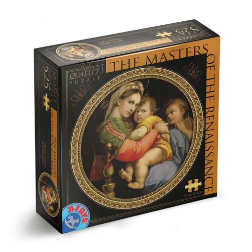 Puzzle Raphael - Madonna della Seggiola - Puzzle Special Rotund 525 piese