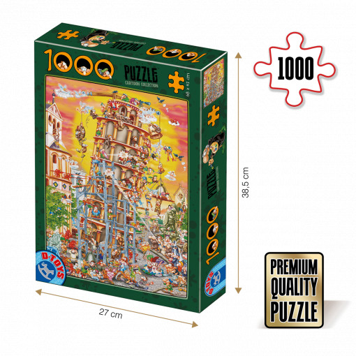 Puzzle Turnul din Pisa - Puzzle adulți 1000 piese - Cartoon Collection