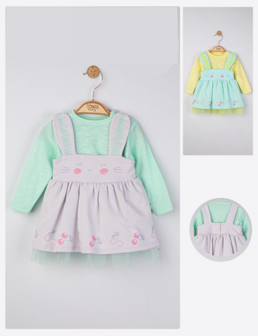 Set rochita cu bluzita pentru fetite Cirese, Tongs baby (Culoare: Galben, Marime: 24-36 luni)