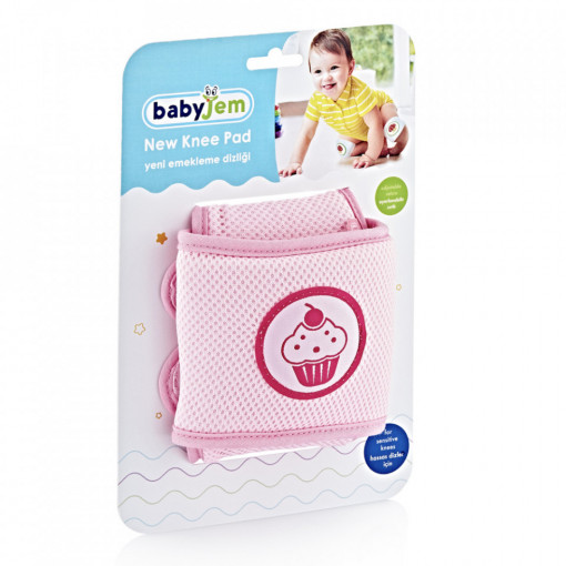 Genunchiere de protectie pentru bebelusi BabyJem Cupcake (Culoare: Roz)