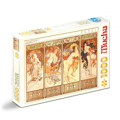 Puzzle Alphonse Mucha - Puzzle adulți 1000 piese - Seasons 3/Anotimpuri 3