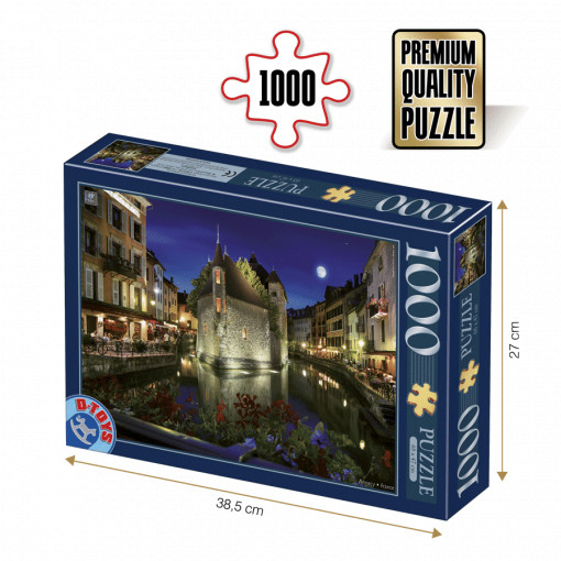 Puzzle Annecy, Franța - Puzzle adulți 1000 piese - Peisaje de Noapte