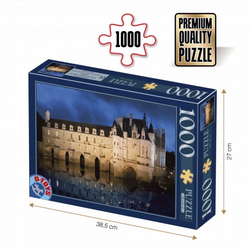 Puzzle Castel Chenonceau - Puzzle adulți 1000 piese - Castele Franceze