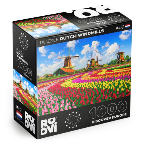 Puzzle Dutch Windmills, Netherlands - Puzzle adulți 1000 piese - Discover Europe