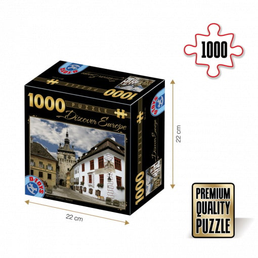 Puzzle Sighișoara, Romania - Puzzle adulți 1000 piese - Discover Europe