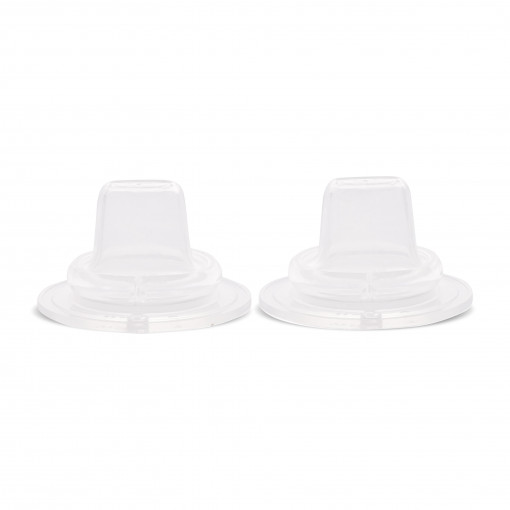 Set 2 tetine adaptor moale din silicon, 9 luni+, silicon transparent