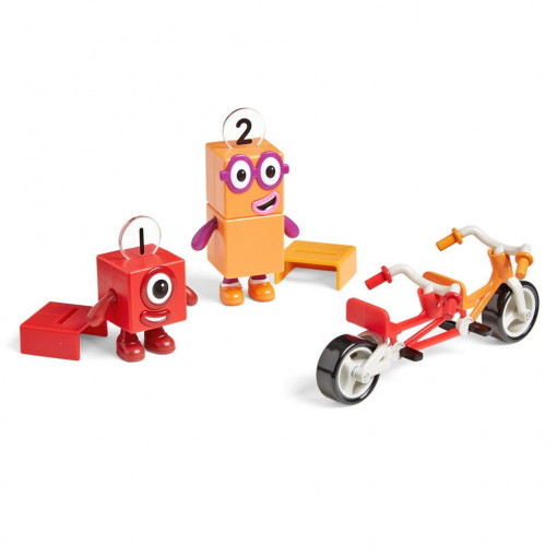 Set figurine Numberblocks - Aventuri pe bicicleta cu Unu & Doi