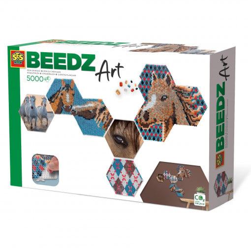 Set margele de calcat Beedz Art - Cai cu placi hexagonale