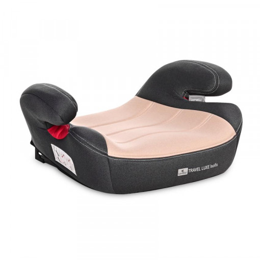 Inaltator auto, Travel Luxe, Isofix, 15-36 Kg, Black & Beige