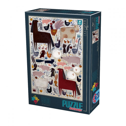 Puzzle Kürti Andrea - Animale domestice - Puzzle 500 piese