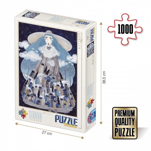 Puzzle Kürti Andrea - Puzzle adulți 1000 piese - Anotimpuri - Iarna