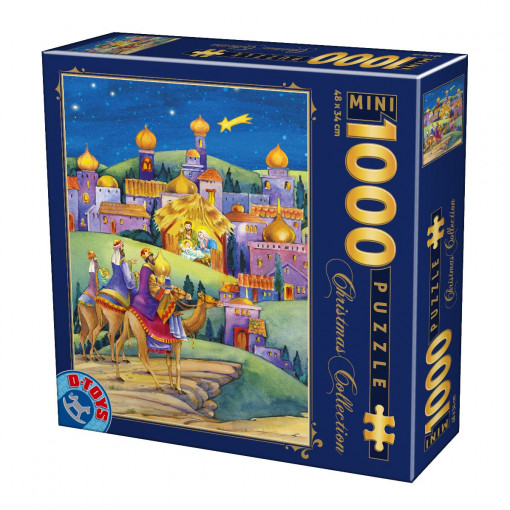 Puzzle scenă de Crăciun - Mini puzzle 1000 piese