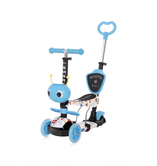 Trotineta pentru copii Smart Plus, Blue Tracery