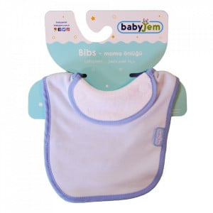 Baveta captusita din bumbac BabyJem (Culoare: Bleu)