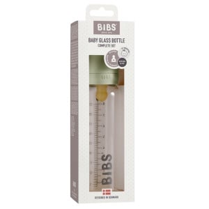 BIBS - Set complet biberon din sticla anticolici, 225 ml, Sage - Img 2