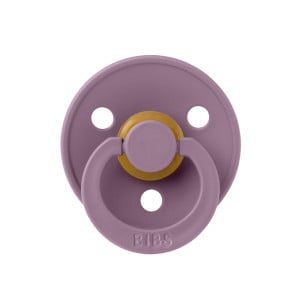 BIBS - Suzeta Colour Latex, tetina simetrica, 0 luni +-Mauve - Img 1