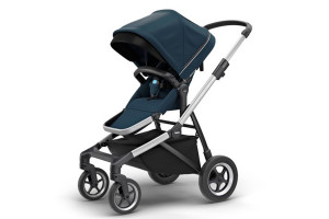 Carucior Thule SLEEK Cadru Gri si Copertina Navy Blue - Img 1