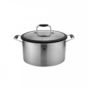 Cratita inox, cu capac, 22cm/4,1L - Zokura - Img 1