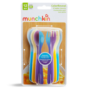 Munchkin Set Furculita Si Lingurita Pentru Copii, Colour Reveal, Set 6 Buc., 12L+ - Img 7