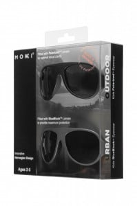 Ochelari de soare pentru copii MOKKI Click & Change, protectie UV, negru, 2-5 ani, set 2 perechi