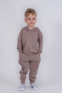 Pantaloni trening bumbac Brumy U035 cappuccino, 116 cm , 6 ani - Img 2