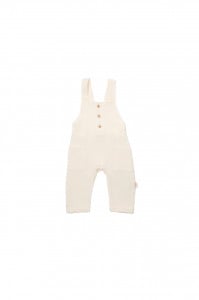 Salopeta de vara cu buzunare din muselina, BabyCosy, 100% bumbac organic, ecru (Marime: 12-18 Luni)