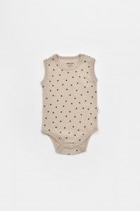 Set 2 body-uri fara maneci bebe unisex Girafa, BabyCosy, 100% bumbac organic (Marime: 18-24 Luni)