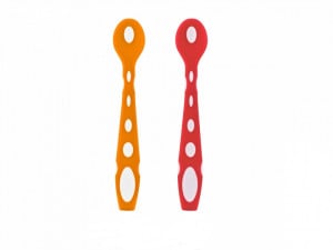 Set 2 lingurite din silicon BabyJem Soft Spoon (Culoare: Mov)