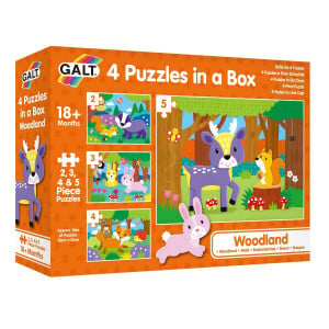 Set 4 puzzle-uri - Animalute din padure (2, 3, 4, 5 piese) - Img 3