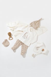 Set 5 piese Girafa, BabyCosy, 100% bumbac organic (Marime: 6-9 luni)