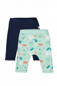 Set de 2 perechi de pantaloni Frunze pentru bebelusi, Tongs baby (Culoare: Roz, Marime: 9-12 luni)