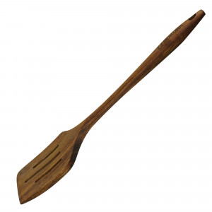 Spatula cu fante, lemn de acacia, 32cm - Zokura - Img 2