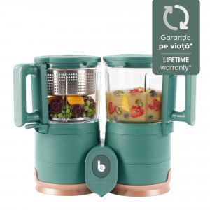 Babymoov - Robot multifunctional Nutribaby Glass 4 in 1 din sticla si otel inoxidabil - Img 1