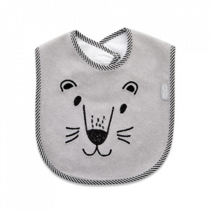 Baveta din bumbac BabyJem Cute animals (Culoare: Bleu)