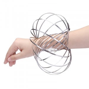 Bratara magica 3D Flow Ring, metalica, 14 cm