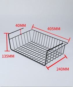 Cos suspendat sub raft, otel carbon, 30x24,5x10cm - Zokura - Img 3