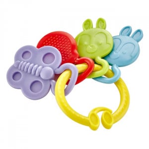 Jucarie dentitie Rattle Teether BabyJem (Culoare: Bleu)