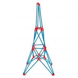 Jucarie din bambus Flexistix - Turnul Eiffel (62 piese) - Img 1