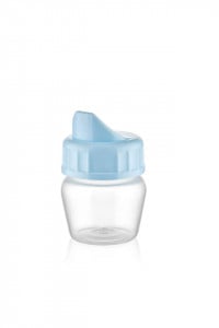 Mini biberon 2 in 1 Cana si biberon din sticla BabyJem 30 ml (Culoare: Gri)