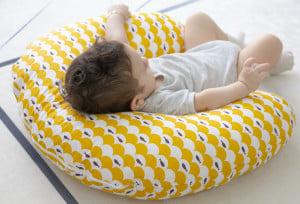 Perna pentru alaptat 2 in 1 Nursing Pillow, BabyJem (Culoare: Gri)