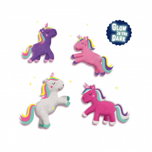 Plastilina fosforescenta cu sclipici Unicorn 4 x 90 gr - Img 3