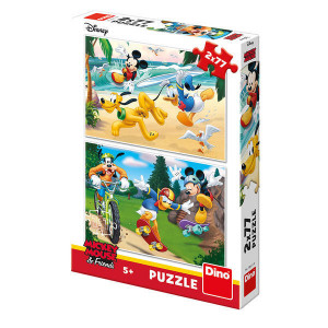 Puzzle 2 in 1 - Mickey campionul (2 x 77 piese) - Img 1