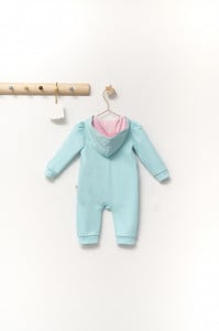 Salopeta pentru bebelusi Scufita rosie, Tongs baby (Culoare: Turcoaz, Marime: 6-9 luni)