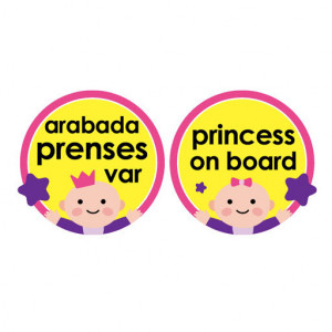 Semn luneta Baby/Prince/Princess on board cu ventuza (Culoare: Bleu)