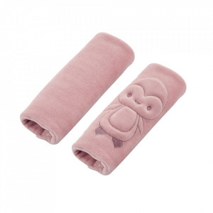 Set 2 protectii pentru centura de siguranta BabyJem Lovely (Culoare: Roz)